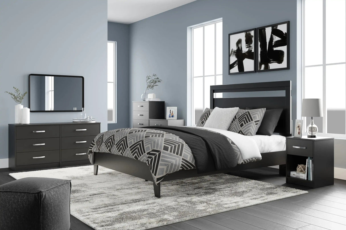 Finch - Six Drawer Dresser - Black - Best Buy Furniture