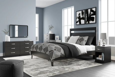 Finch - Six Drawer Dresser - Black - Best Buy Furniture