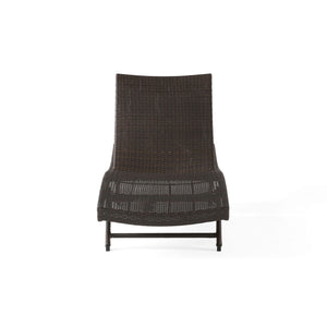 Kauai - Modern Style Wicker Chaise Lounge - Brown Multi