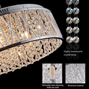Modern Crystal Chandelier - 19 Inches