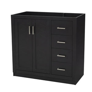Retro Style Bathroom Vanity, 3 Drawers & Soft Closing Doors