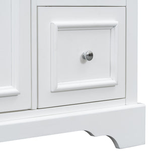 Bathroom Vanity With Sink, Soft-Close Doors, Adjustable U-Shelf, 3 Drawers