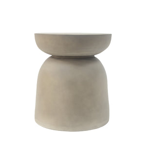 Outdoor Round Top MGO Drum Side Table