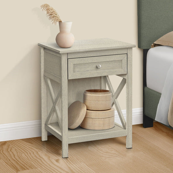 Accent End Table, 2 Tier, Storage Drawer, Transitional Style - Best Buy Furniture