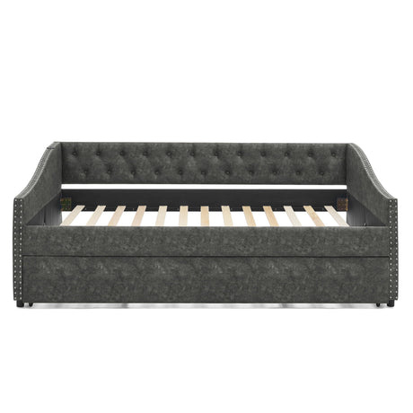 Upholstered Daybed With USB Charging & Pull Out Bed