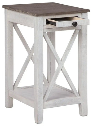 Adalane - Accent Table - White / Gray - Best Buy Furniture