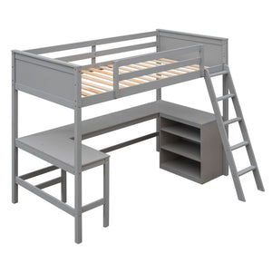 Loft Bed With Shelves With Desk