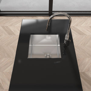 Stainless Steel Kitchen Sink, 18"x18" Single Bowl Undermount