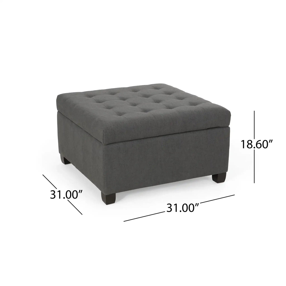 Isabella - Contemporary Ottoman With Storage - Best Buy Furniture