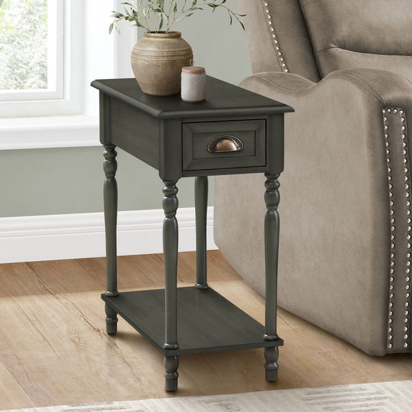 Accent Side Table, 2 Tier, Storage Drawer, Stylish Traditional Design - Best Buy Furniture