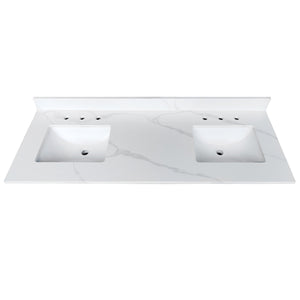 61-Inch Quartz Double Bathroom Vanity Top
