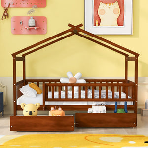 House Bed With 2 Drawers