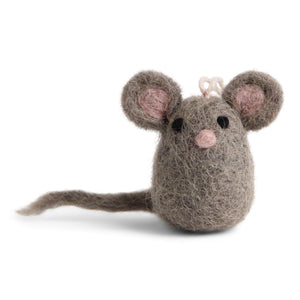 Felt Christmas Tree Decoration - Grey Mice (Set of 3)