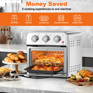Family Size Air Fryer Toaster Oven Combo, 13QT, Stainless Steel