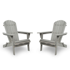 Lounge Patio Chair For Garden Outdoor Wooden Folding Adirondack Chair (Set of 2) Solid Cedar Wood Lounge Patio Chair For Garden
