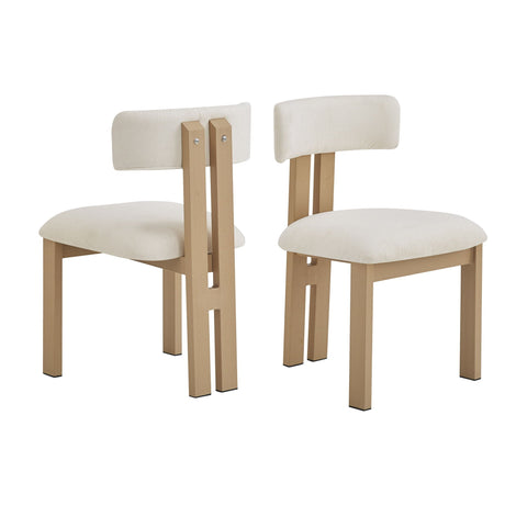 Modern Upholstered Armless Dining Chairs With Metal Legs - Best Buy Furniture