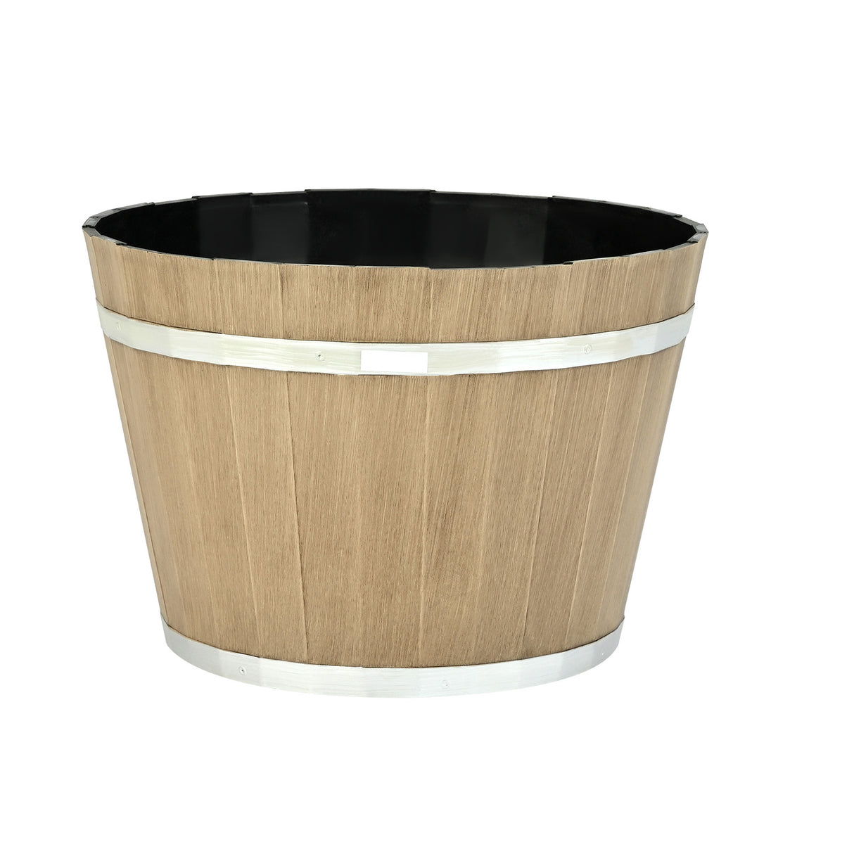 Resin Whiskey Barrel Planter Garden Flower Plant Pot