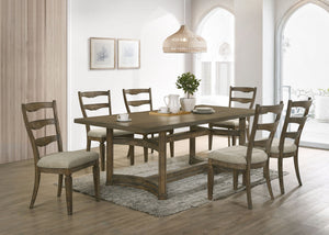 Parfield - 7 Pieces Dining Room Set - Light Brown / Oak - Best Buy Furniture