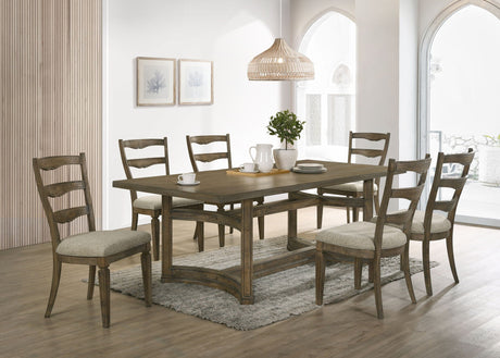 Parfield - 7 Pieces Dining Room Set - Light Brown / Oak - Best Buy Furniture