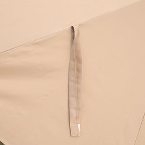 Double- Sided Outdoor Market Umbrella With Lights And Base