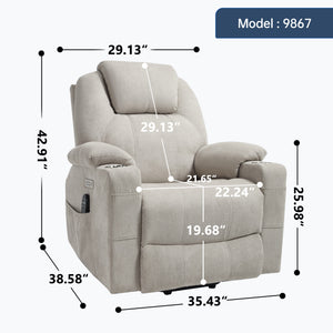 Premium Power Lift Recliner Chair with Massage Functionality