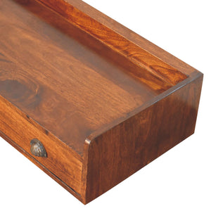 Solid Wood Belmont Wall-Mounted Console, 1 Drawer, 1 Shelf
