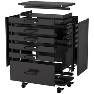 Rolling Tool Cabinet Heavy Duty Garage Storage With Lockable Doors