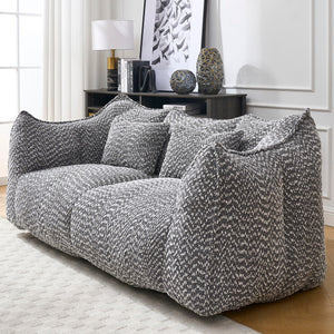 Comfortable Dual Beanbag Chair With High Resilience Foam Core For 2 People