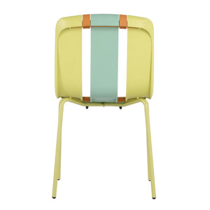 Modern Striped Blocking Single Chairs, Waterproof And Fade Resistant (Set of 4)