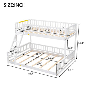 Bunk Bed With Ladder And Guardrails