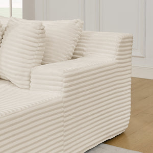 Two-Seater Lazy Sofa Lounge Chair in Beige