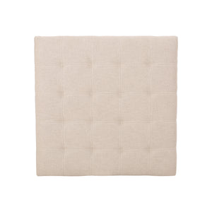 Upholstered Tufted Fabric Storage Ottoman, Wheat