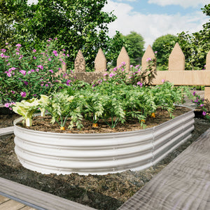 Heavy Duty Galvanized Raised Garden Bed Kit For Vegetables, Flowers & Herbs