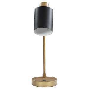 Dharma - Adjustable Table Lamp With Shade - Antique Brass