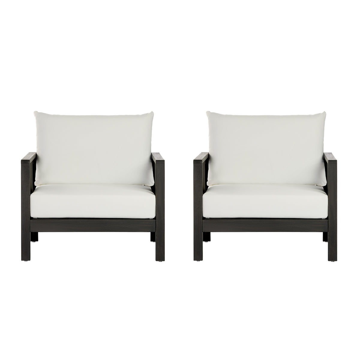 Outdoor Club Chairs (Set of 2) with Diamond-Pattern
