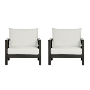 Outdoor Club Chairs (Set of 2) with Diamond-Pattern