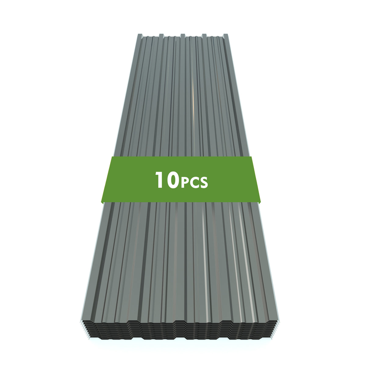 10 Pcs Metal Roofing Panels - Corrugated Galvanized Steel