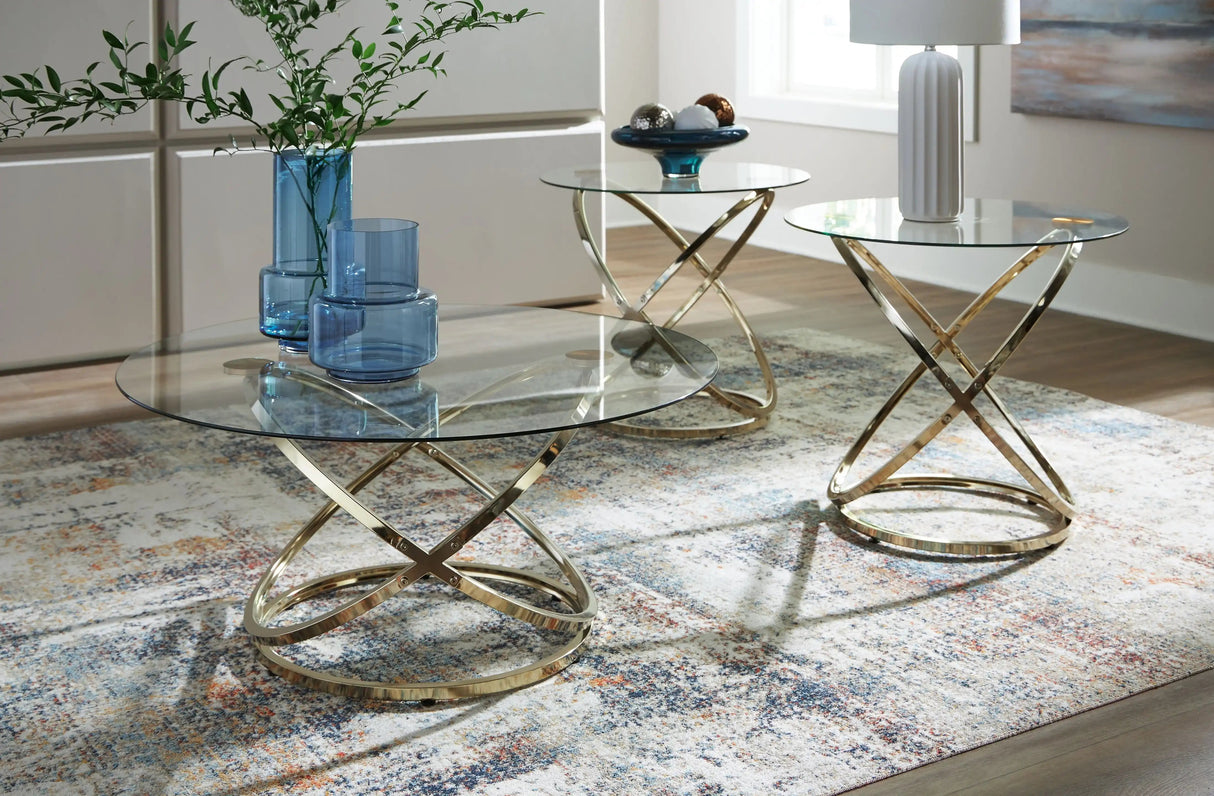 Crimonti - Occasional Table Set (Set of 3) - Champagne - Best Buy Furniture
