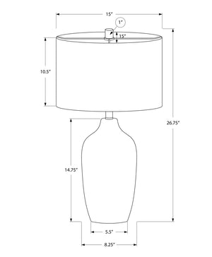 Lighting, Table Lamp, Ceramic, Resin, Contemporary - Gray - Best Buy Furniture