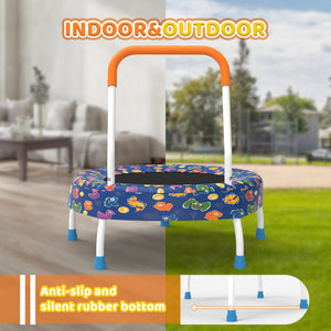 28-Inch Toddler Trampoline for Kids with Handle