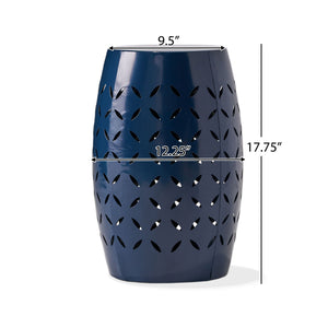 Outdoor Lace Cut Side Table - Navy Blue