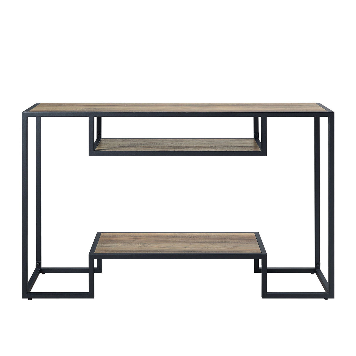 Idella - Sofa Table - Rustic Oak / Black - Best Buy Furniture