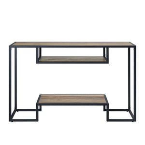 Idella - Sofa Table - Rustic Oak / Black - Best Buy Furniture