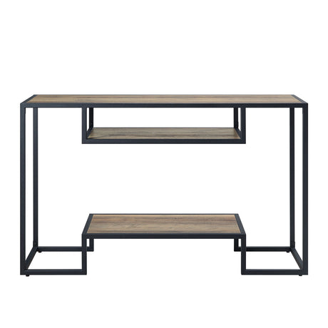 Idella - Sofa Table - Rustic Oak / Black - Best Buy Furniture