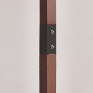 Solid Wood Freestanding Coat Rack with Rolling Wheels & Storage Basket