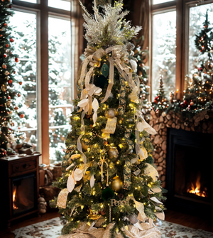 Silver and Gold Holiday Tree Decorating Kit