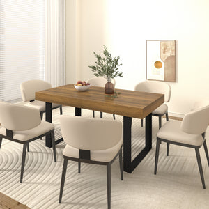 Rectangle Extendable Dining Table for 6-10 People
