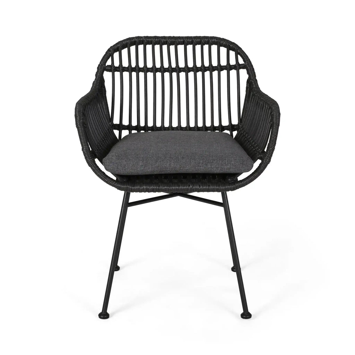 Outdoor Rattan Accent Chair With Metal Legs - Best Buy Furniture