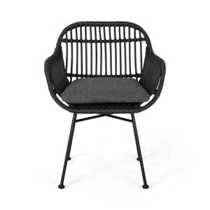 Outdoor Rattan Accent Chair With Metal Legs - Best Buy Furniture