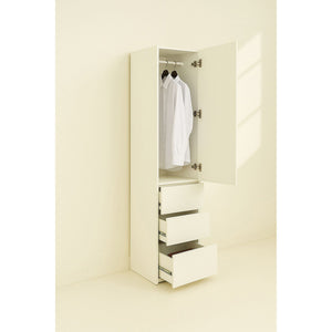 Elise - Modular Closet System With Mirror And Customizable Storage - White